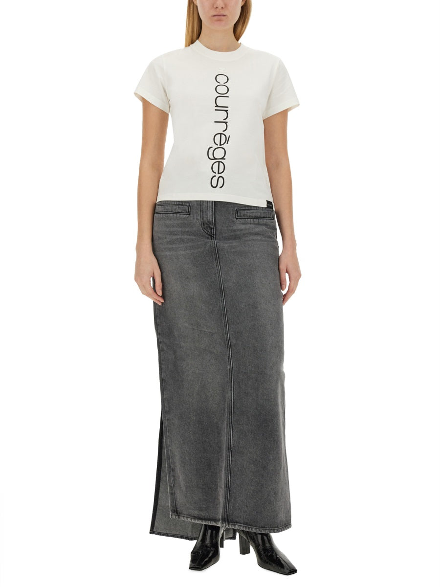 Courreges Women T-Shirt With Logo COURREGES