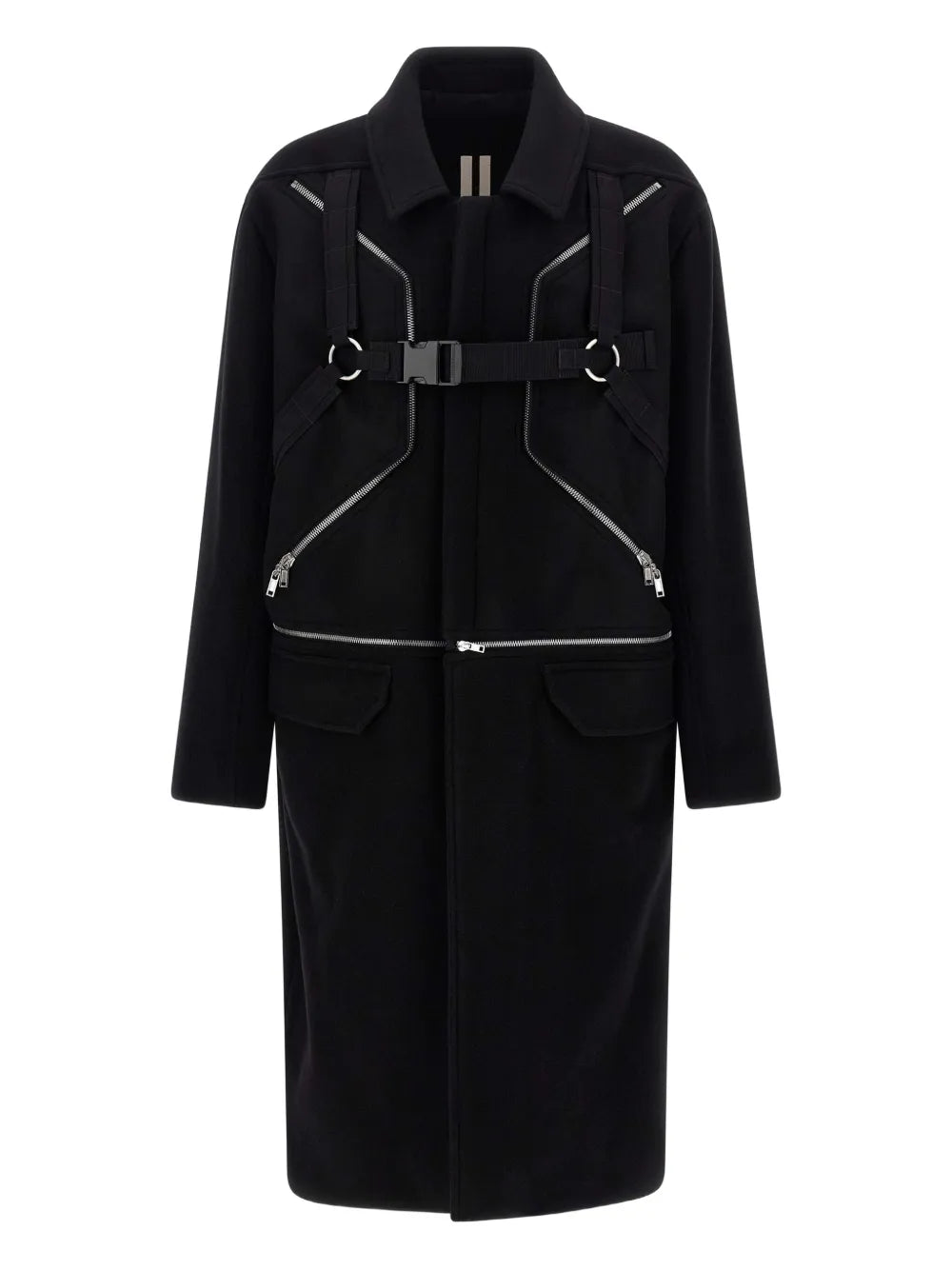 Rick Owens Men Blixa Jumbo Mac Zip-Up Coat RICK OWENS