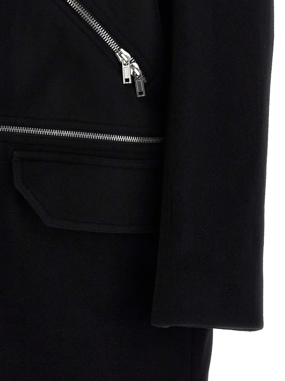 Rick Owens Men Blixa Jumbo Mac Zip-Up Coat RICK OWENS