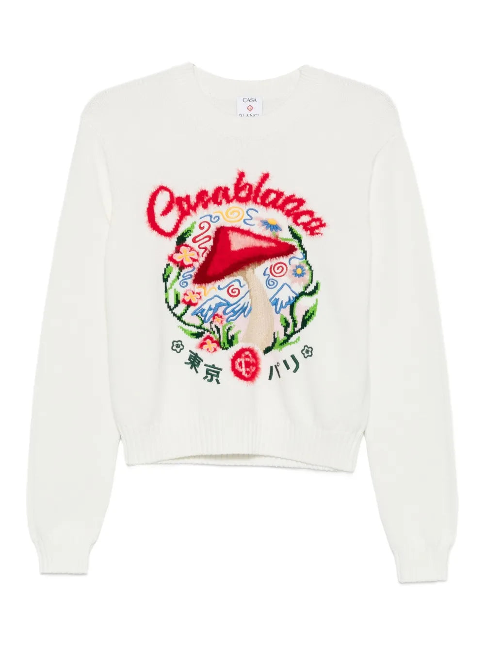 Casablanca Women Crewneck Sweater With Mushroom Embroidery CASABLANCA