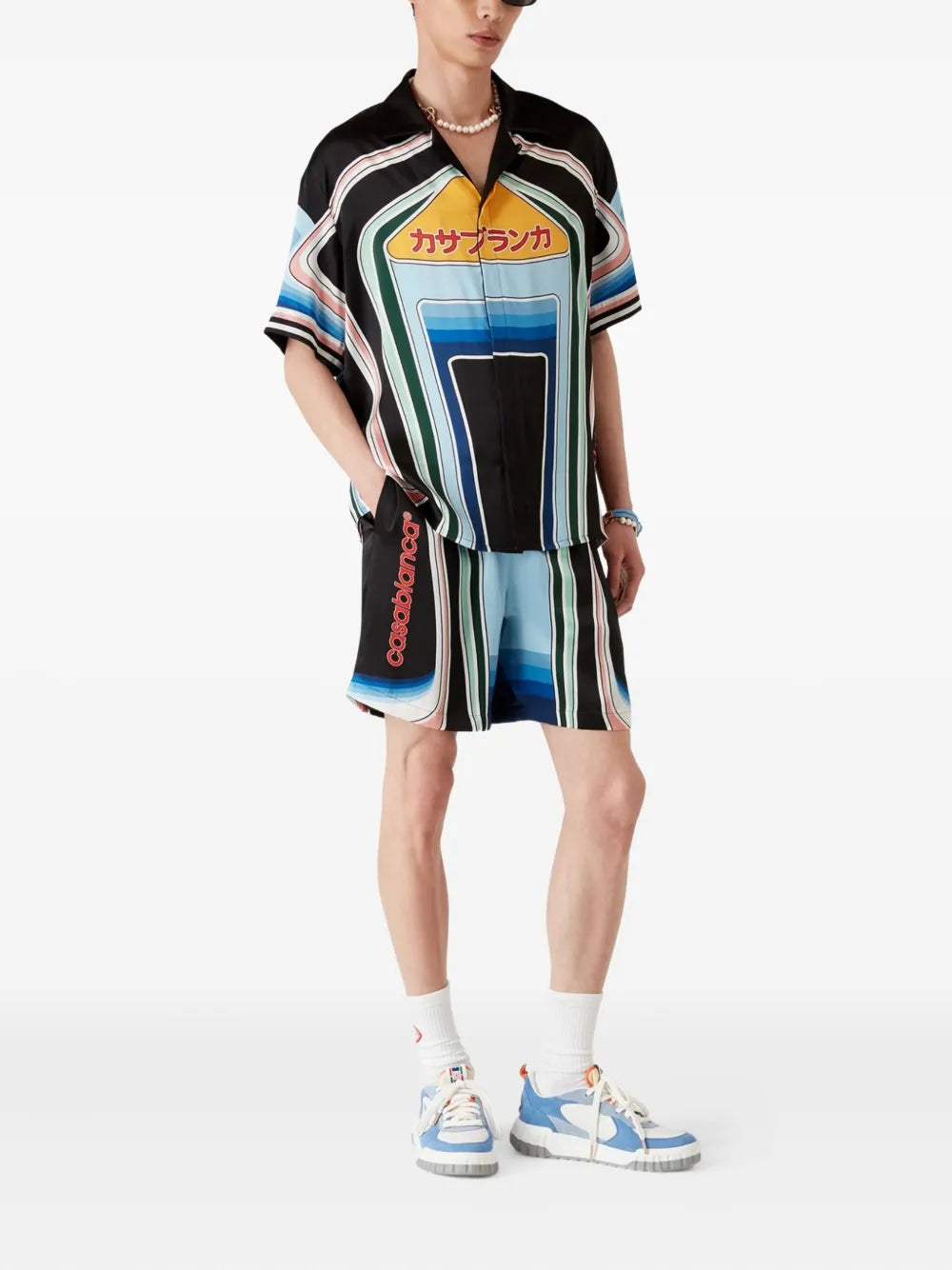 Casablanca Men Graphic Mountain Shorts CASABLANCA