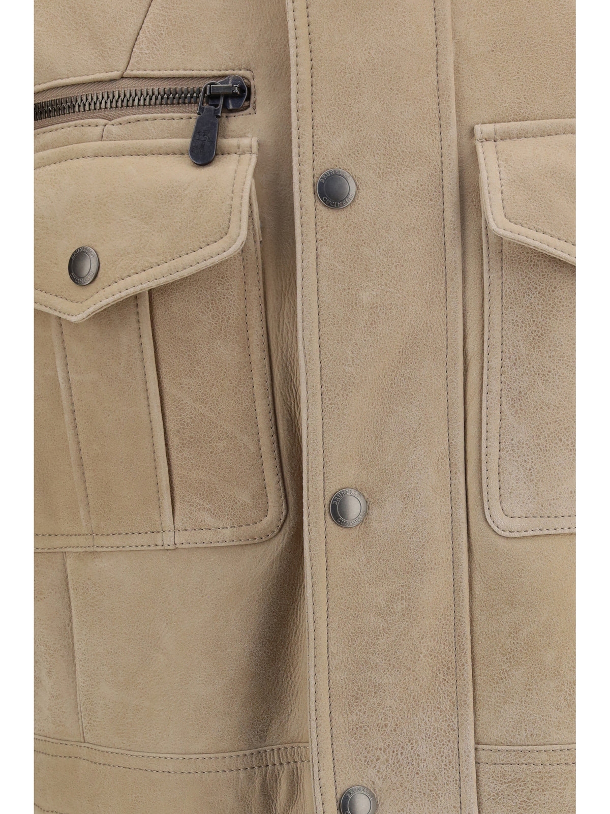 Brunello Cucinelli Men Waxed Shearling Safari Jacket BRUNELLO CUCINELLI