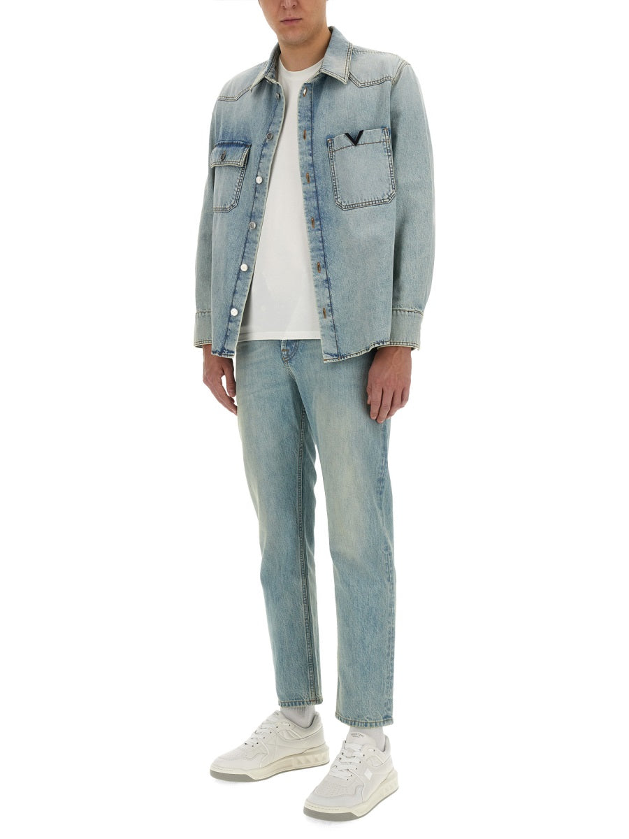 Valentino Men Denim Shirt VALENTINO