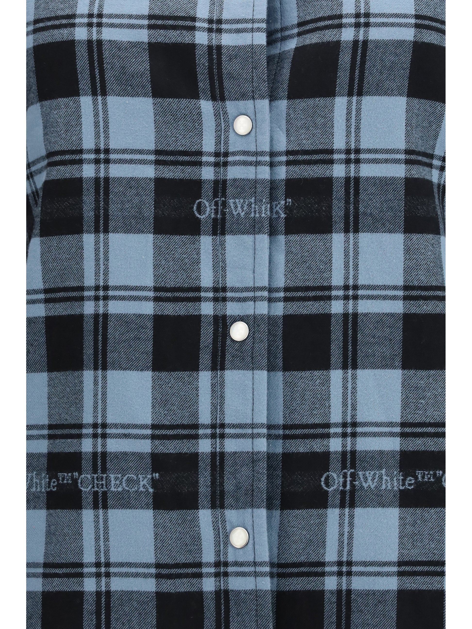 Off-White Women Check Flannel Padded Overshirt OFF-WHITE