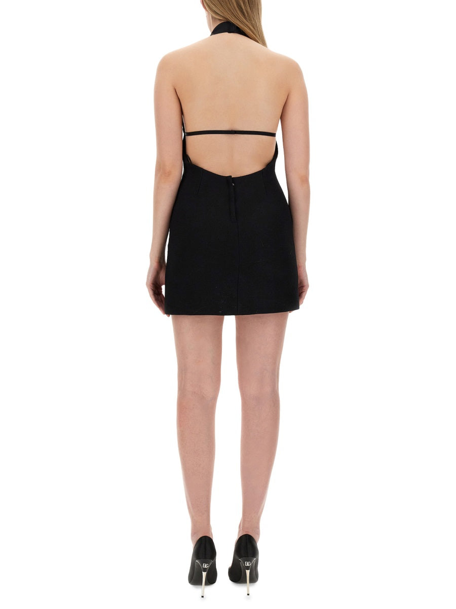 Dolce & Gabbana Women Short Dress With Neckline On Back DOLCE & GABBANA