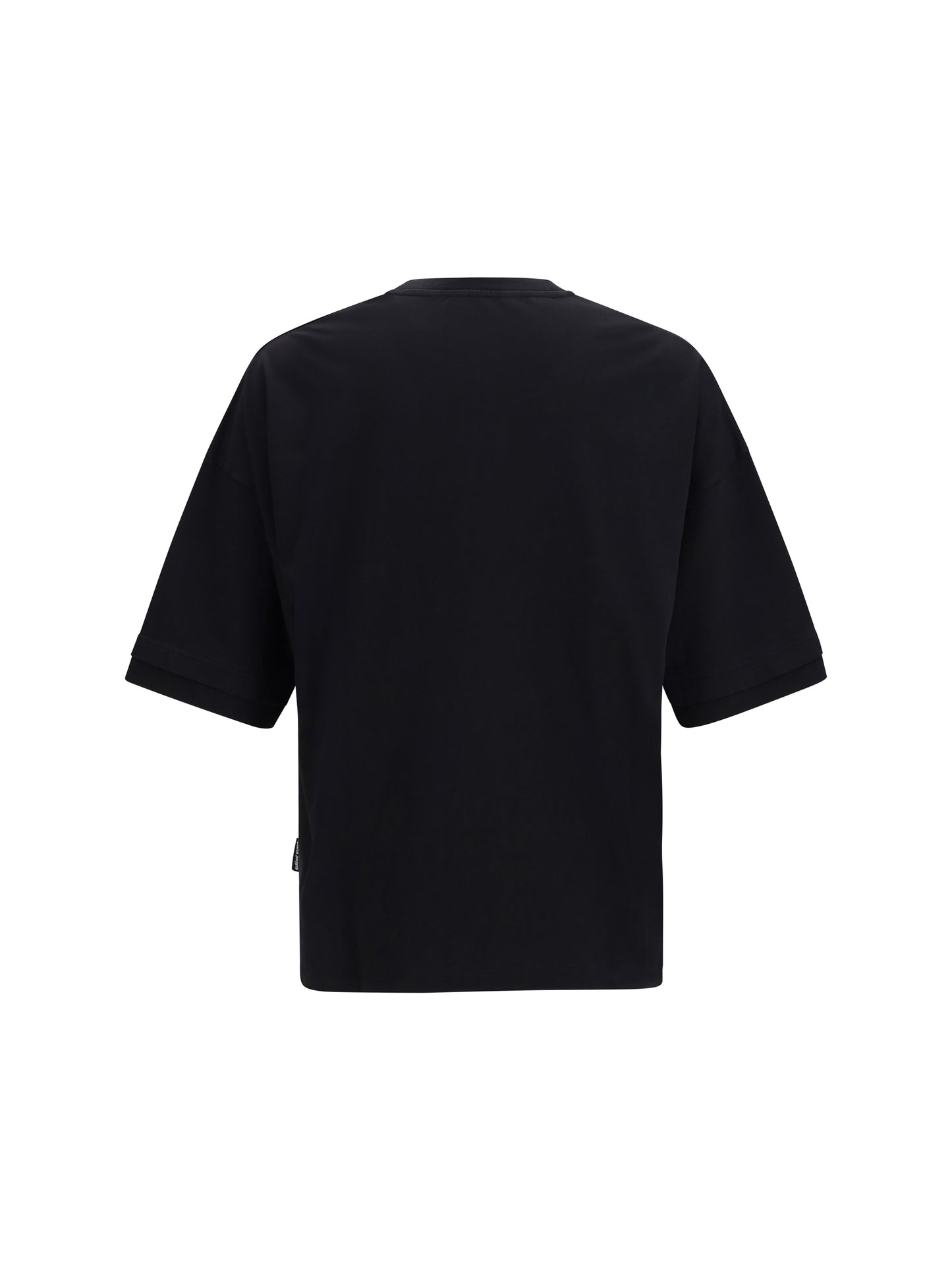 Palm Angels Men Curved Logo Double-Layer T-Shirt PALM ANGELS