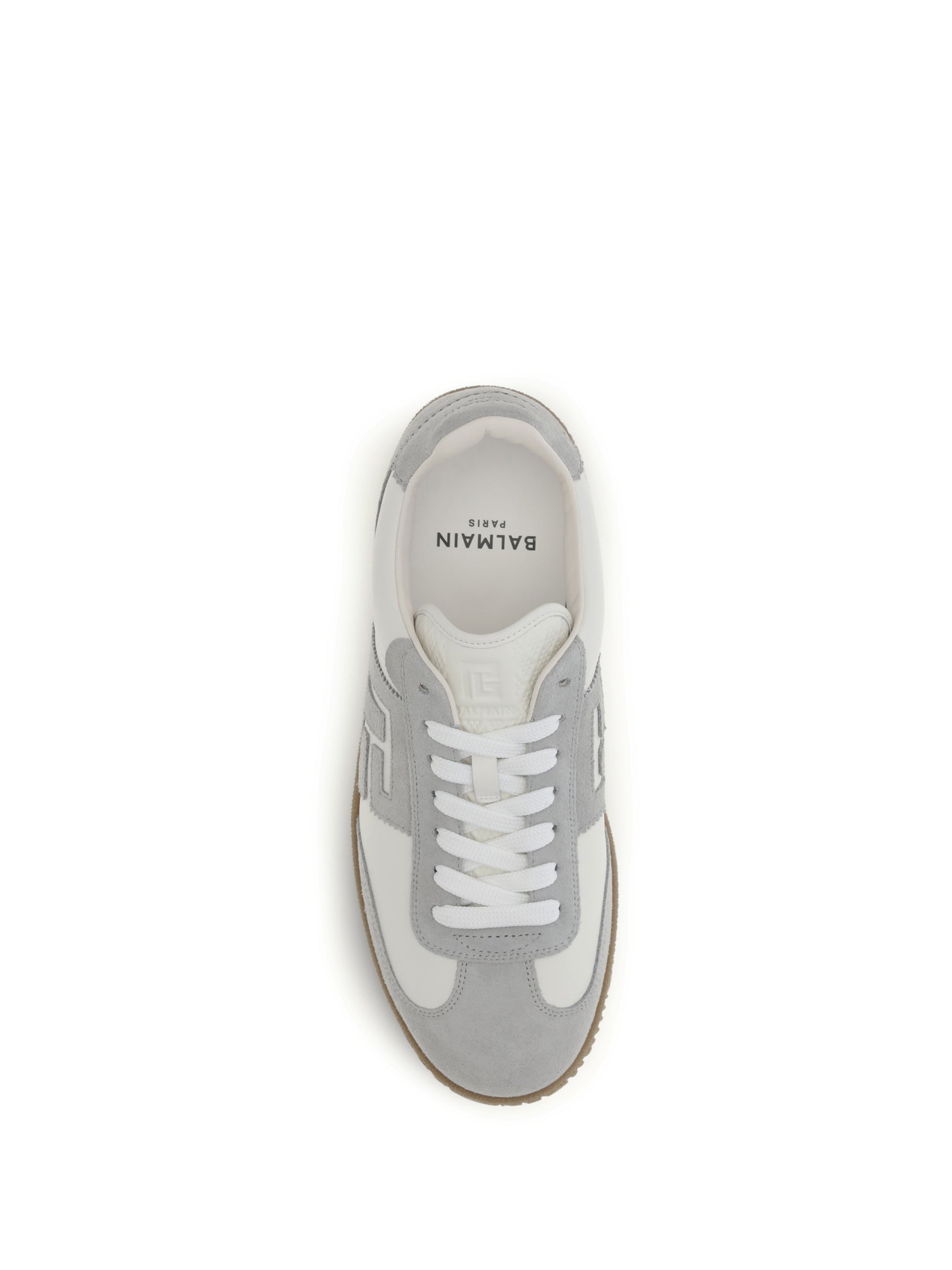 Balmain Men Swan Sneakers In Suede And Smooth Leather BALMAIN