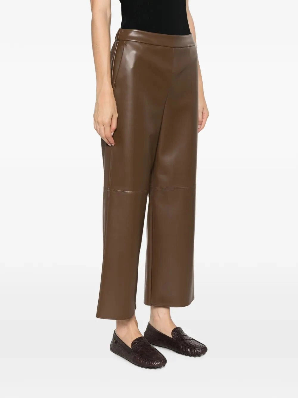 Max Mara Women Maxmara `S Leather-Look Cropped Pants MAX MARA