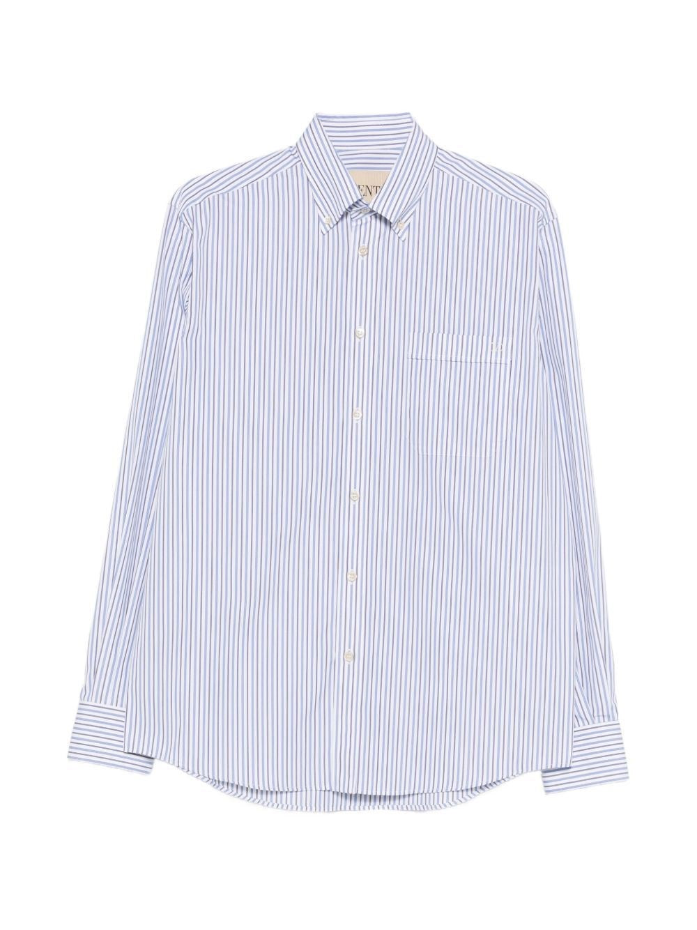 Valentino Garavani Men Striped Cotton Button-Down Shirt VALENTINO GARAVANI