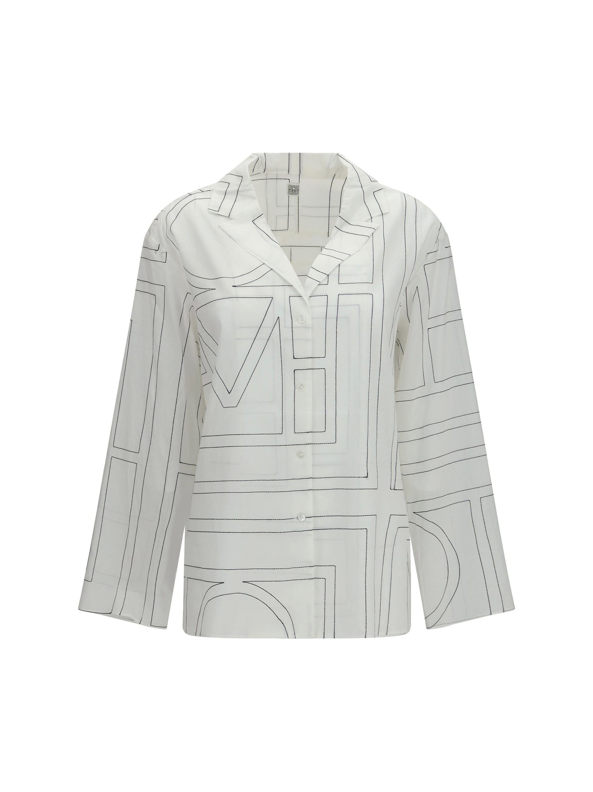 Toteme Women Pj Monogram Cotton Shirt TOTEME