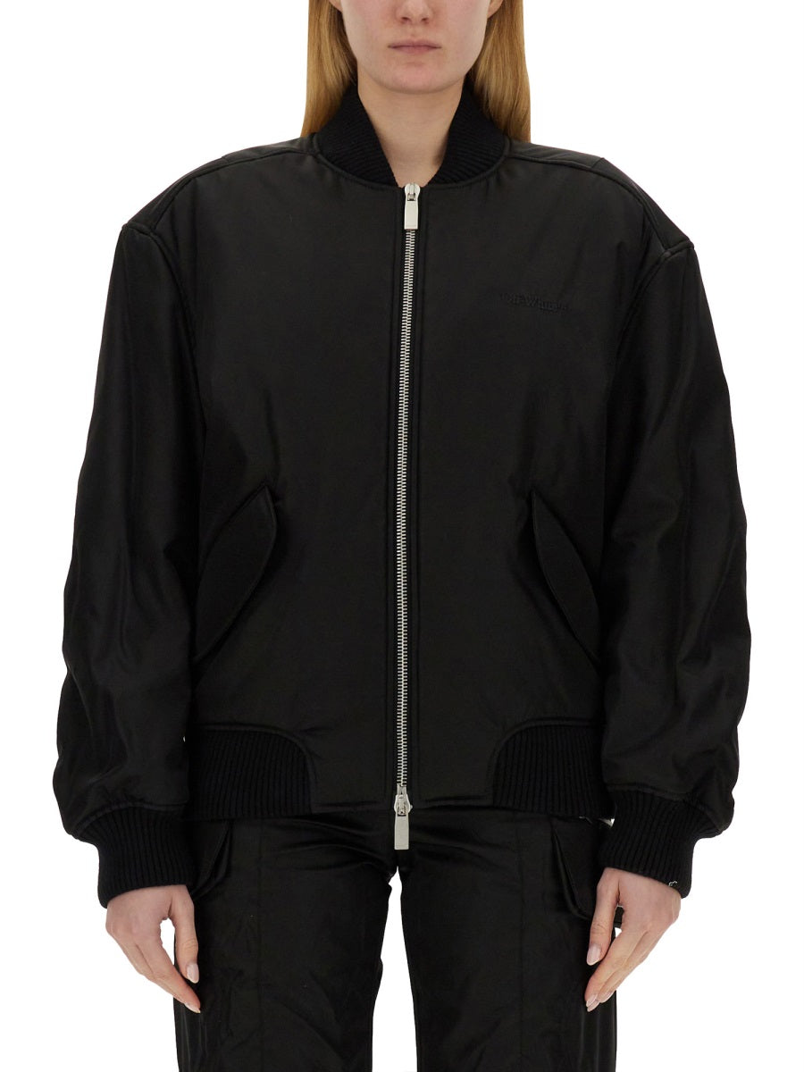 Off-White Women Nylon Bomber Jacket OFF-WHITE