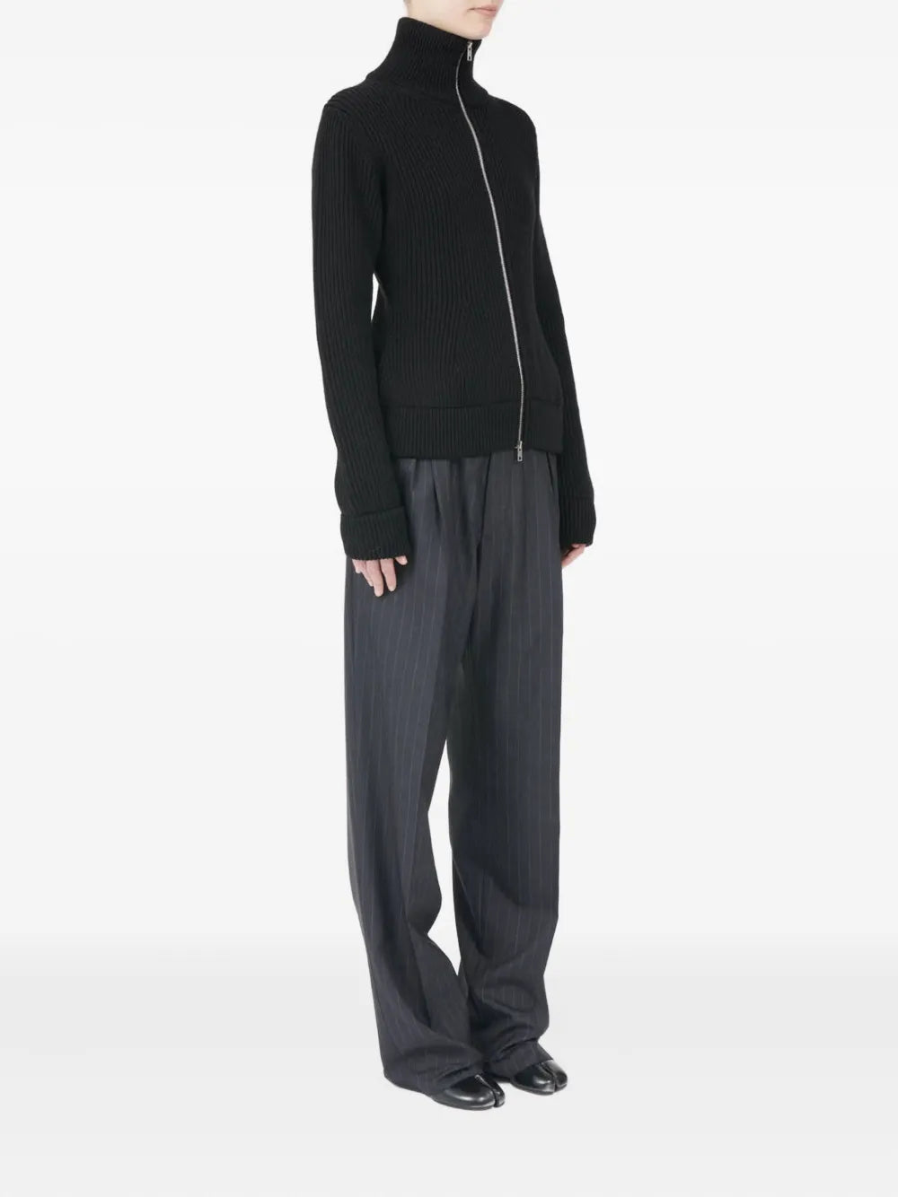 Maison Margiela Women Ribbed Cardigan With Zip MAISON MARGIELA