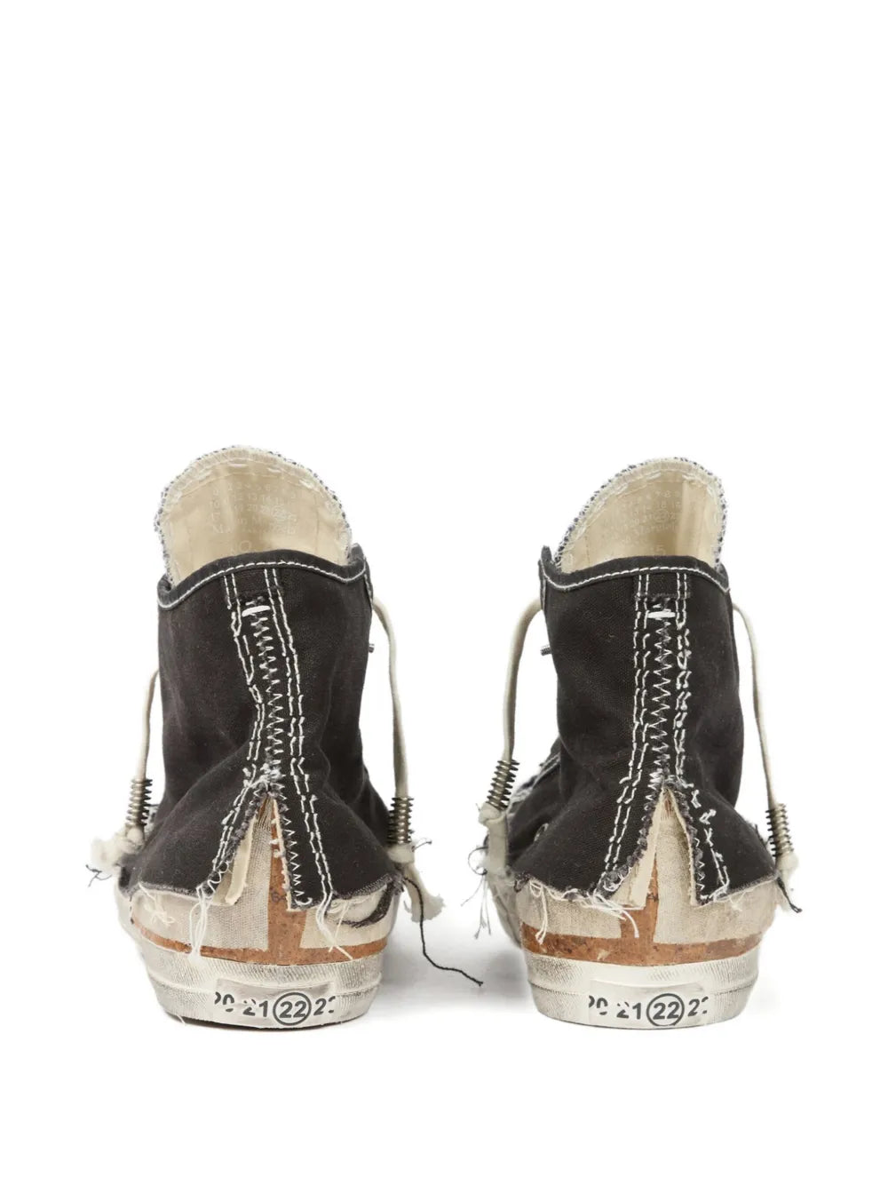 Maison Margiela Men High-Top Sneakers With A Distressed Effect MAISON MARGIELA