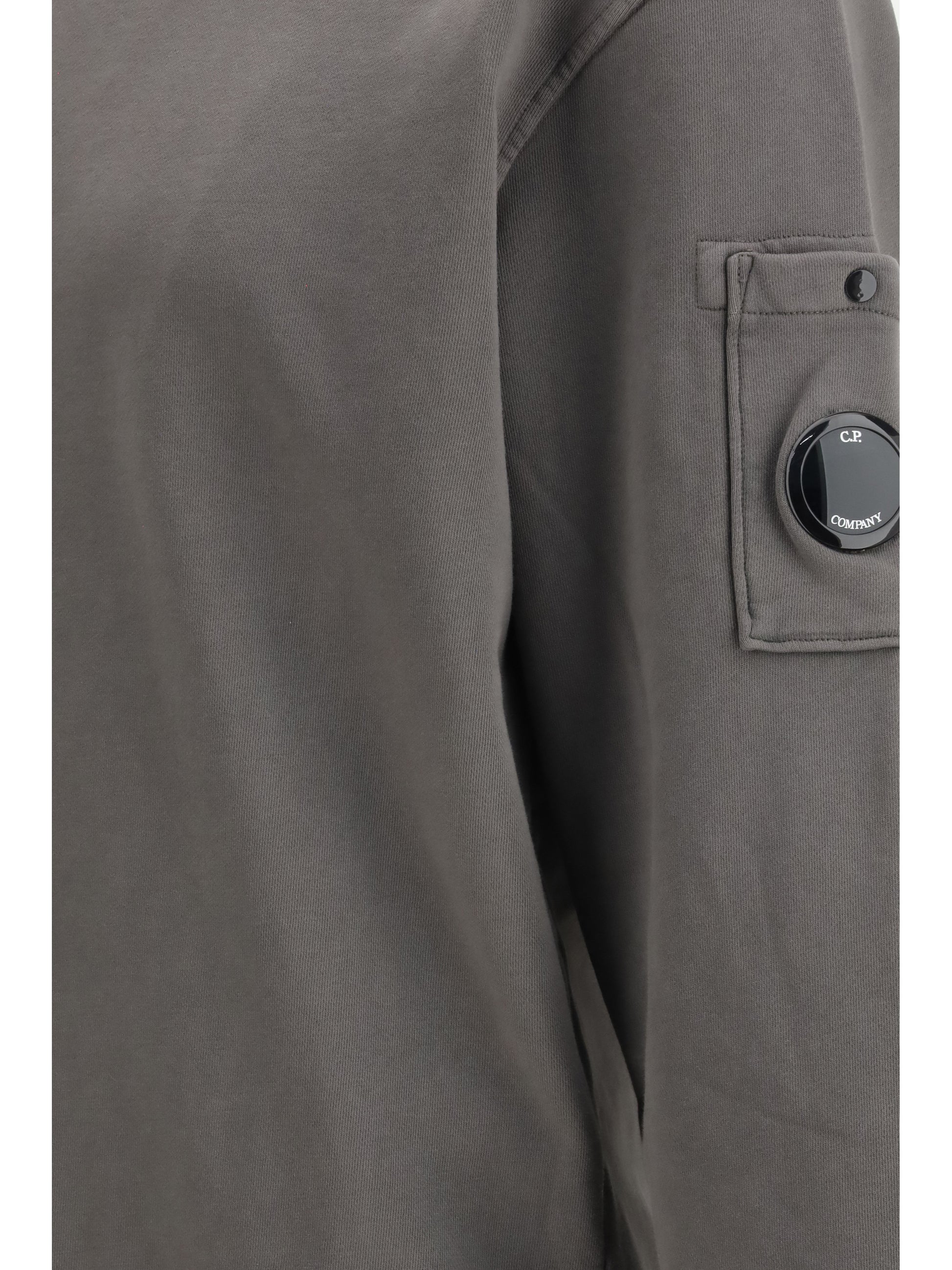 C.P. Company Men Diagonal Raised Fleece Crewneck Lens Sweatshirt C.P. COMPANY