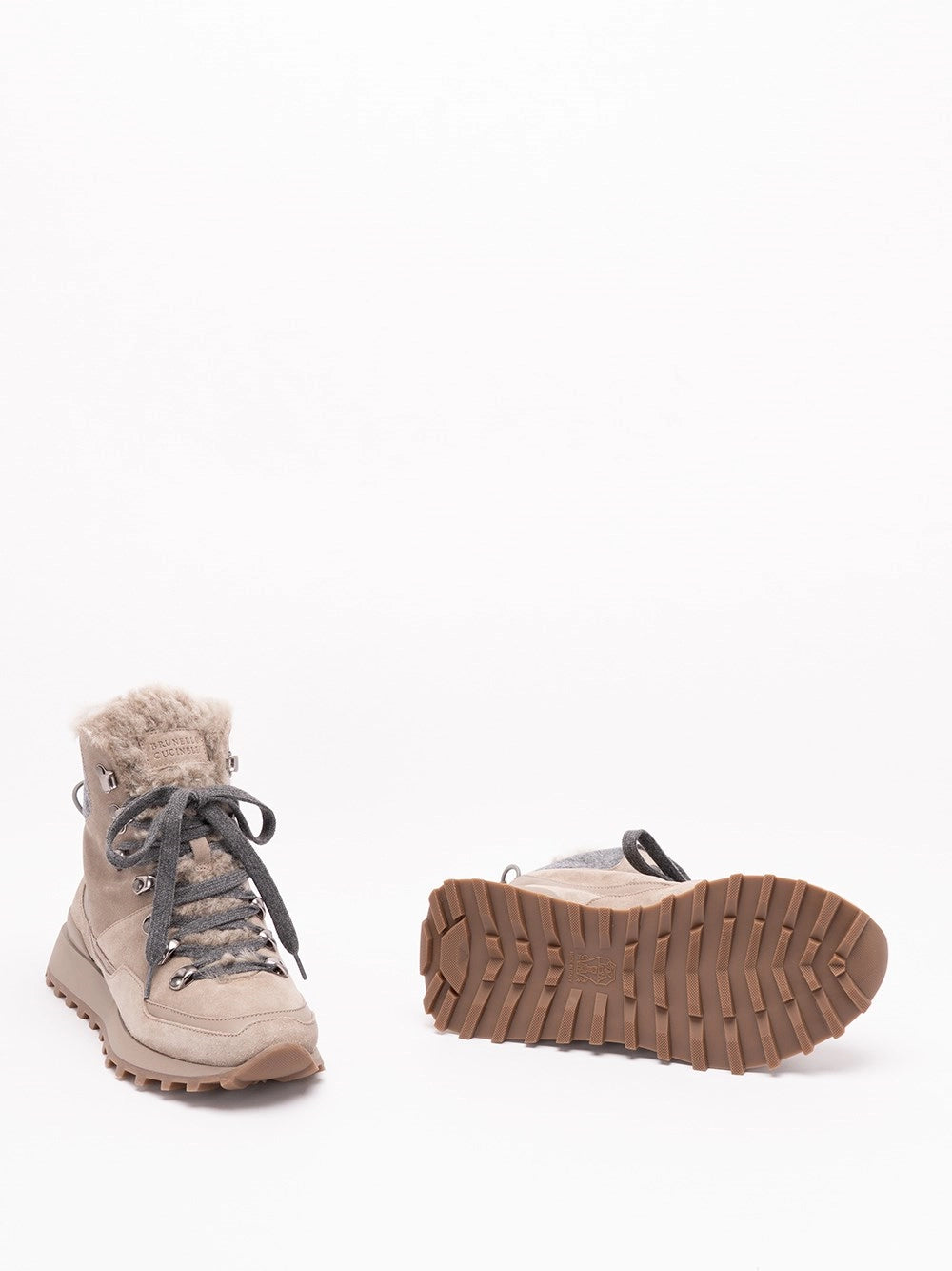 Brunello Cucinelli Women Suede, Knit And Shearling Runners BRUNELLO CUCINELLI