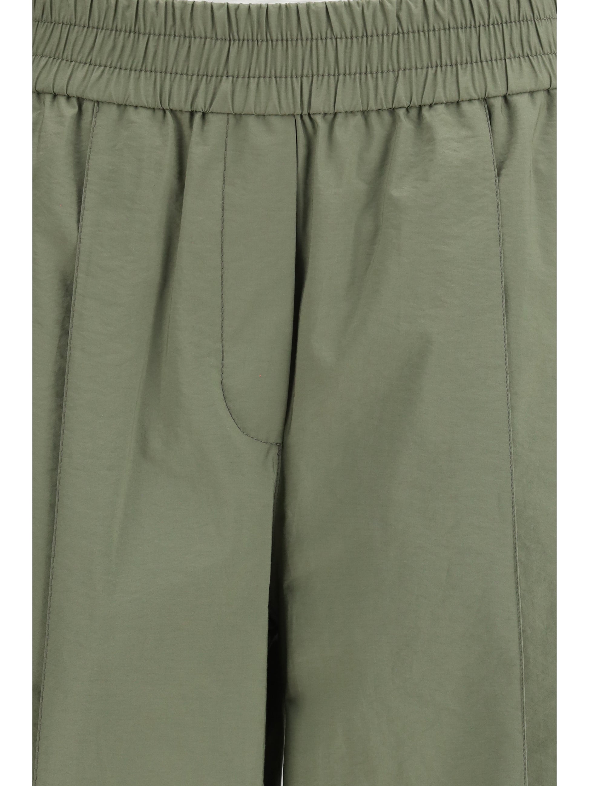 Brunello Cucinelli Women Mixed Cotton Pants BRUNELLO CUCINELLI