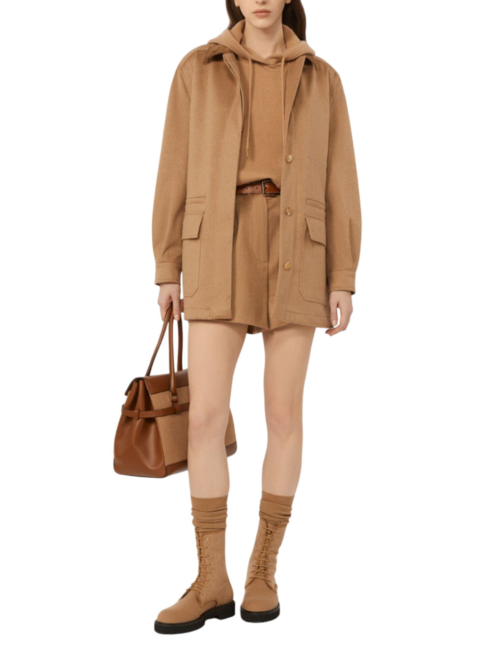 Max Mara Women Wool And Cashmere Hoodie MAX MARA
