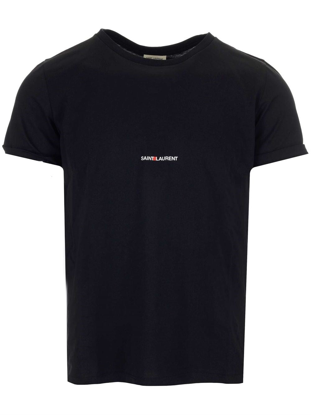 Saint Laurent Men T-Shirt Classique Crewneck Short Sleeve With Logo SAINT LAURENT