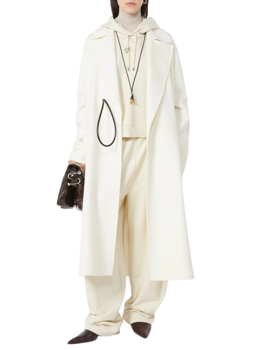 Sportmax Women Soft, Lightweight Fleece Pants - Ivory SPORTMAX