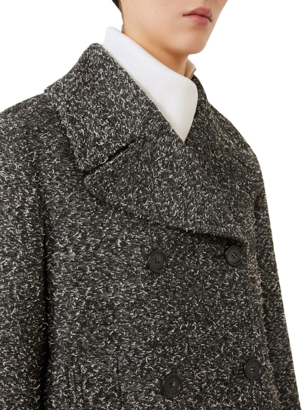 Sportmax Women Double-Breasted Wool Jacket - Black SPORTMAX
