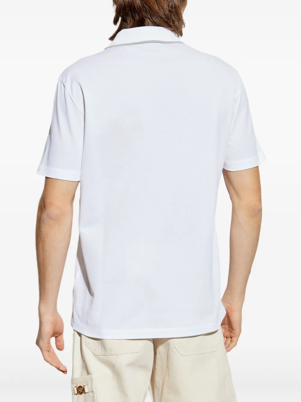 Versace Men Polo Shirt With Embroidered Logo VERSACE