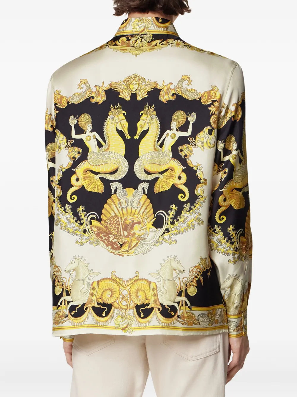 Versace Men Coral Theatre Silk Shirt VERSACE