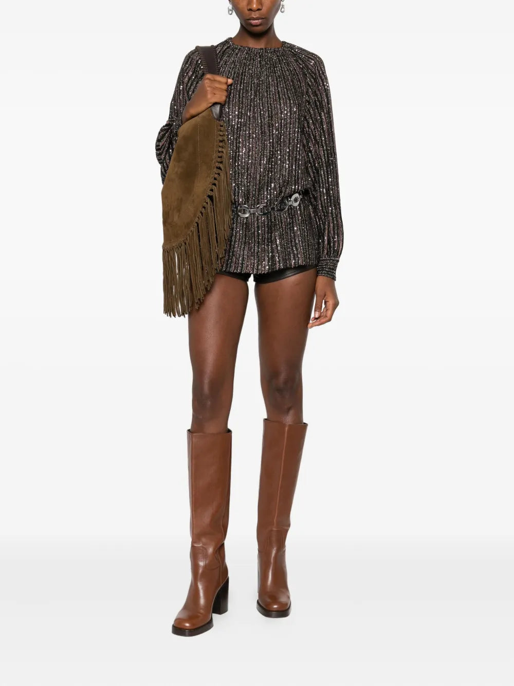 Missoni Women Striped Top With Sequins MISSONI