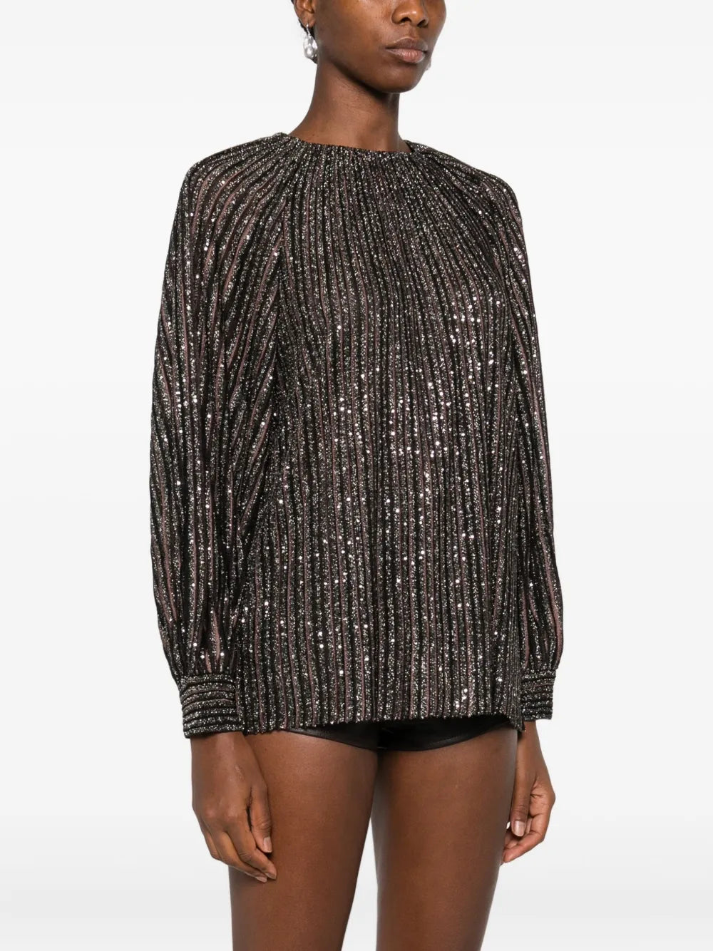 Missoni Women Striped Top With Sequins MISSONI