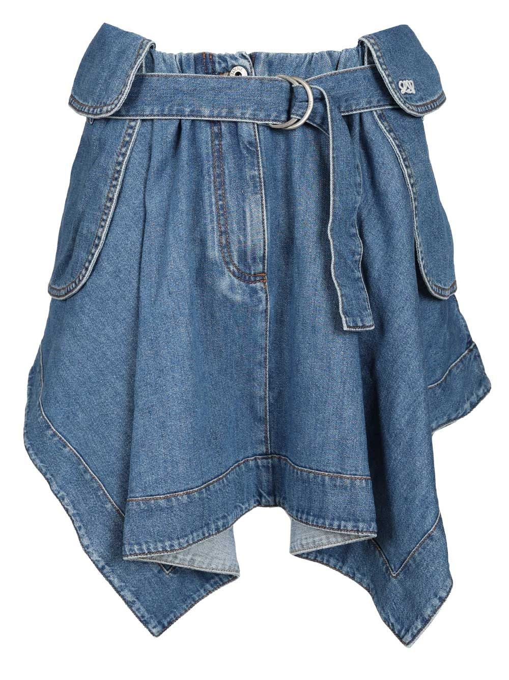 Loewe Women Denim Cargo Skirt LOEWE