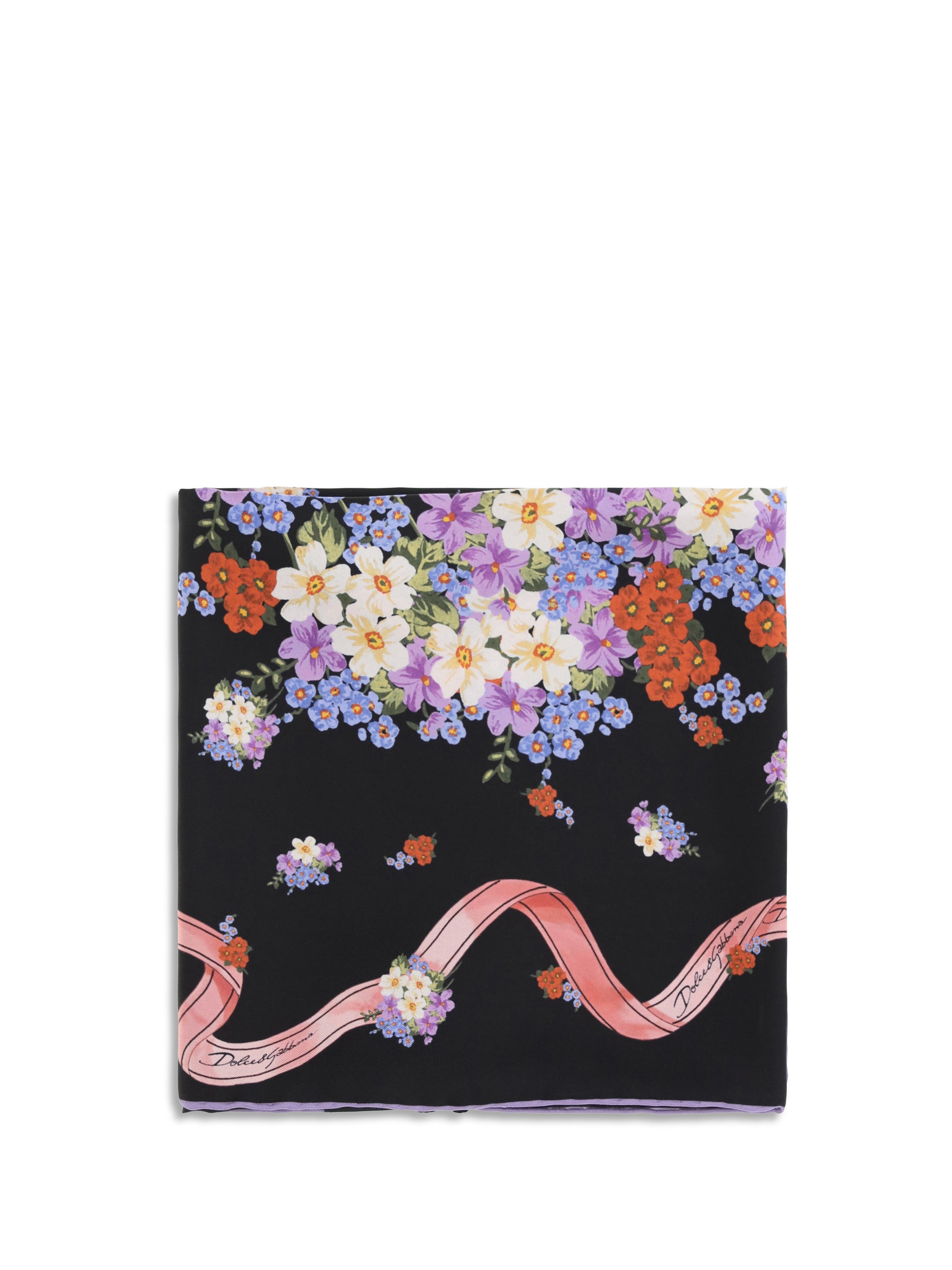 Dolce & Gabbana Women Silk Scarf With Floral Print DOLCE & GABBANA