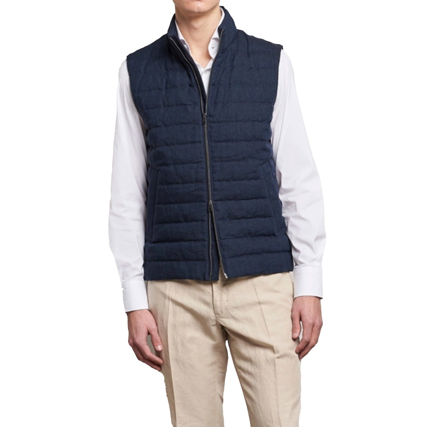 Herno Linen Down Gilet Men HERNO