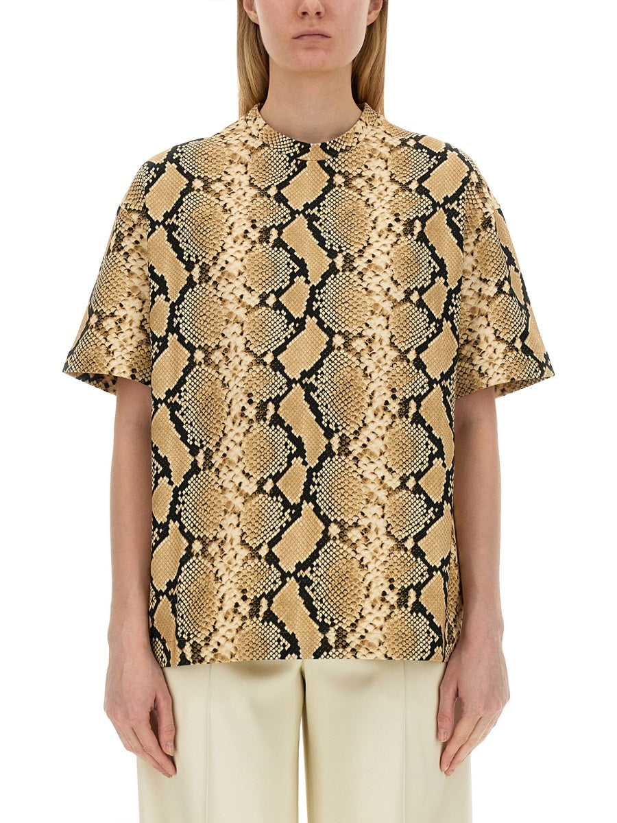 Jil Sander Women T-Shirt With Animal Pattern JIL SANDER