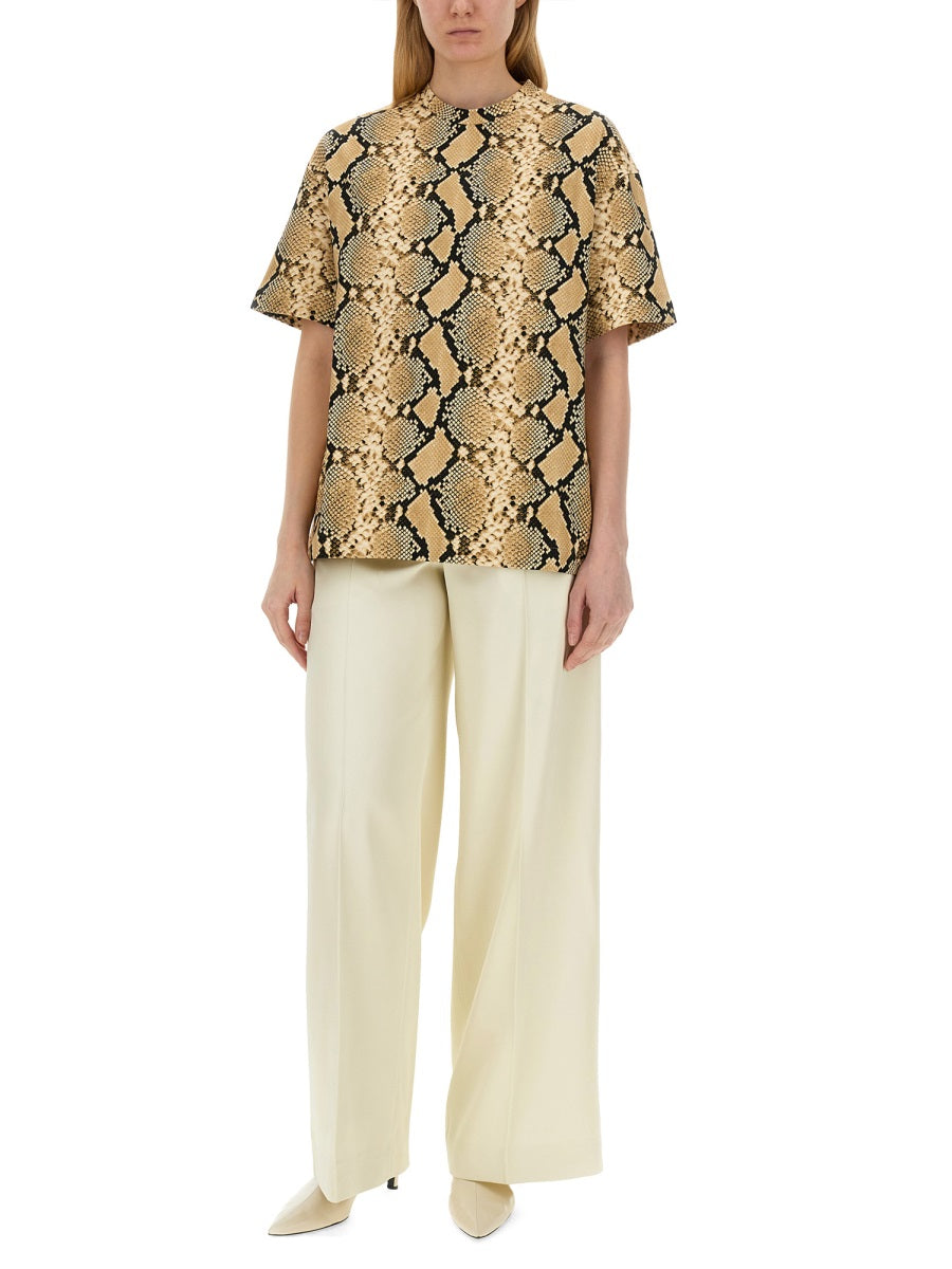 Jil Sander Women T-Shirt With Animal Pattern JIL SANDER