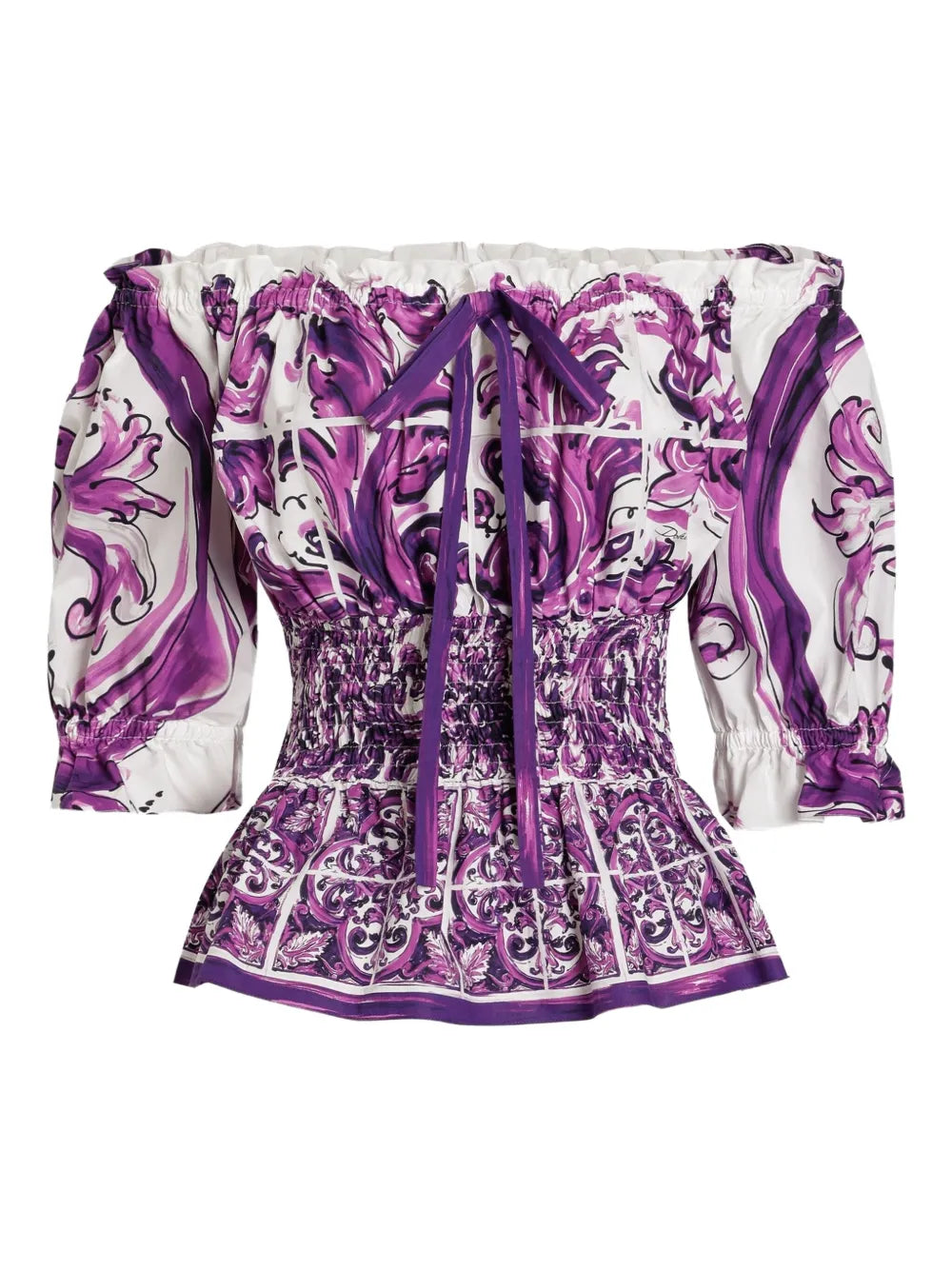 Dolce & Gabbana Women Majolica Print Top DOLCE & GABBANA