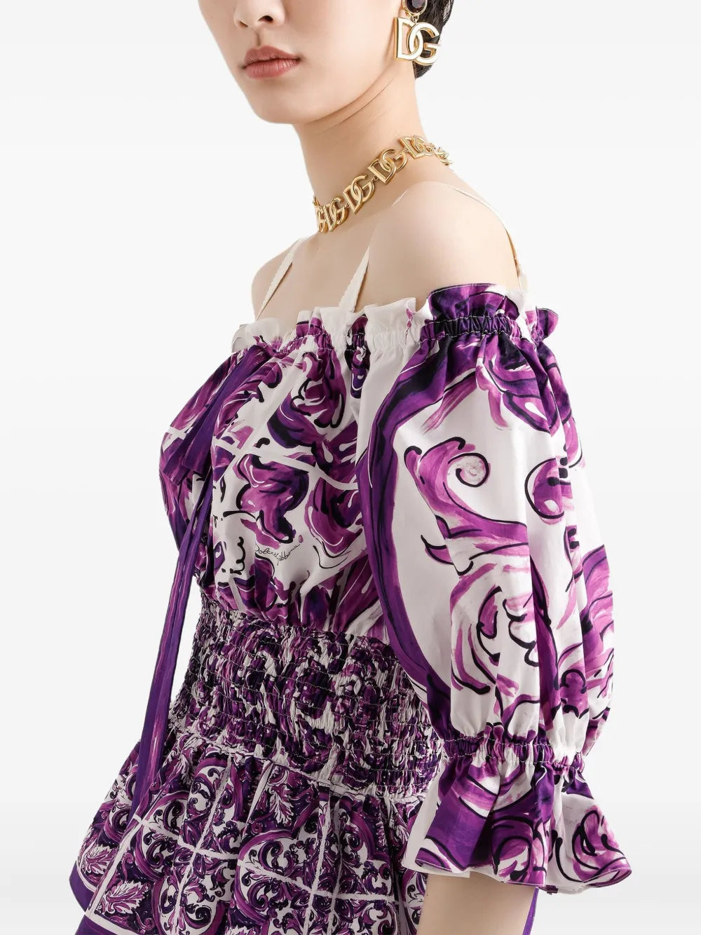 Dolce & Gabbana Women Majolica Print Top DOLCE & GABBANA