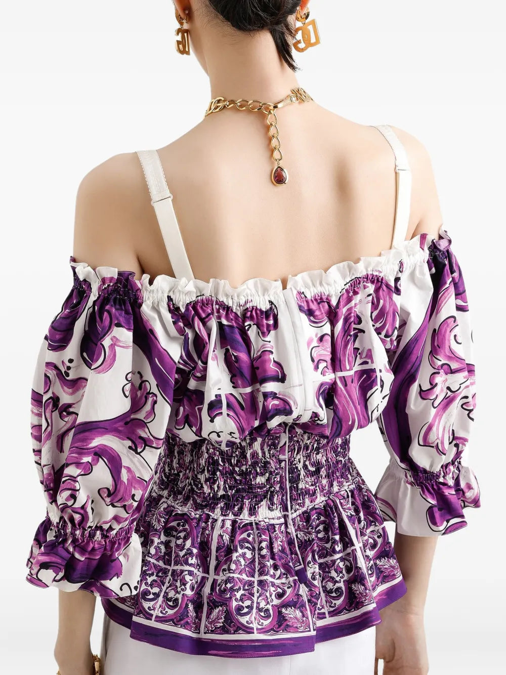 Dolce & Gabbana Women Majolica Print Top DOLCE & GABBANA