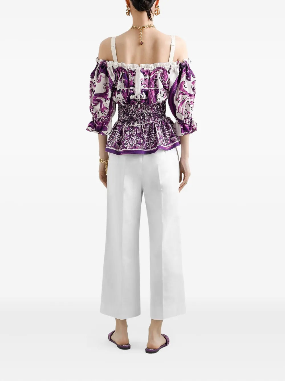Dolce & Gabbana Women Majolica Print Top DOLCE & GABBANA