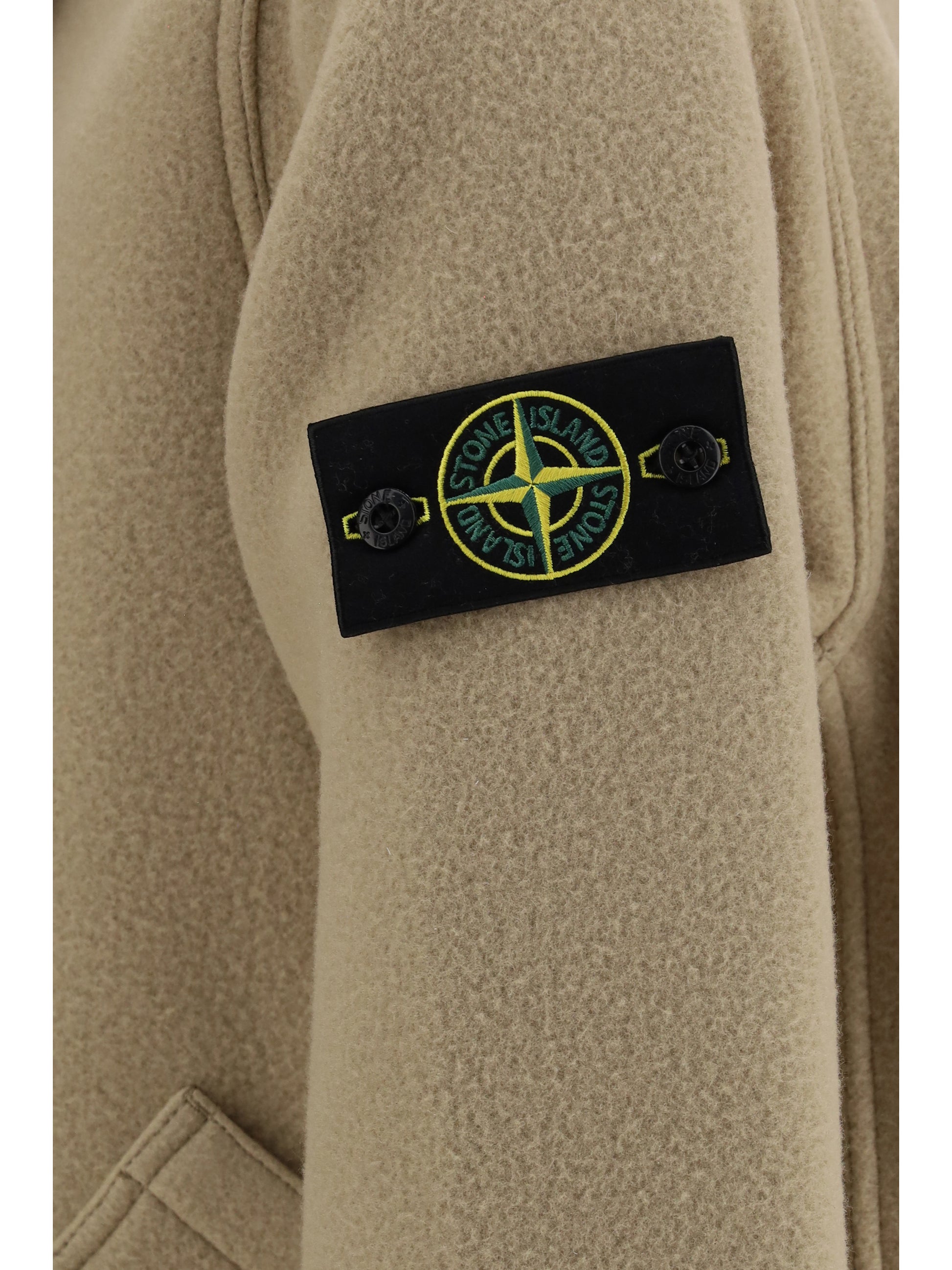 Stone Island Men Wool And Cashmere Jacket With Wooden Buttons STONE ISLAND