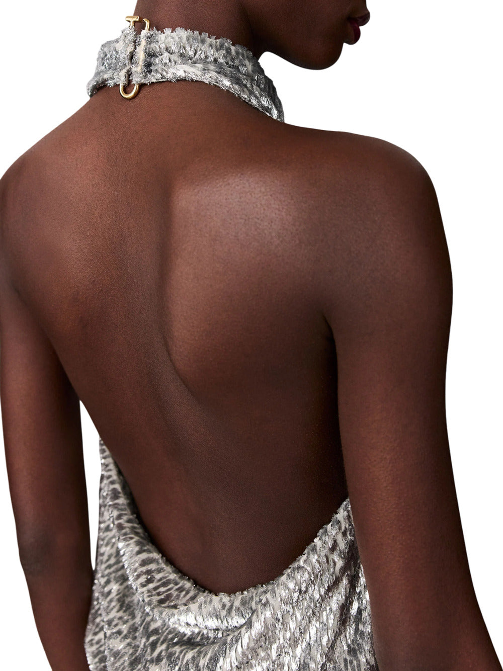 Stella Mccartney Women Metallic Velvet Halterneck Top STELLA MCCARTNEY
