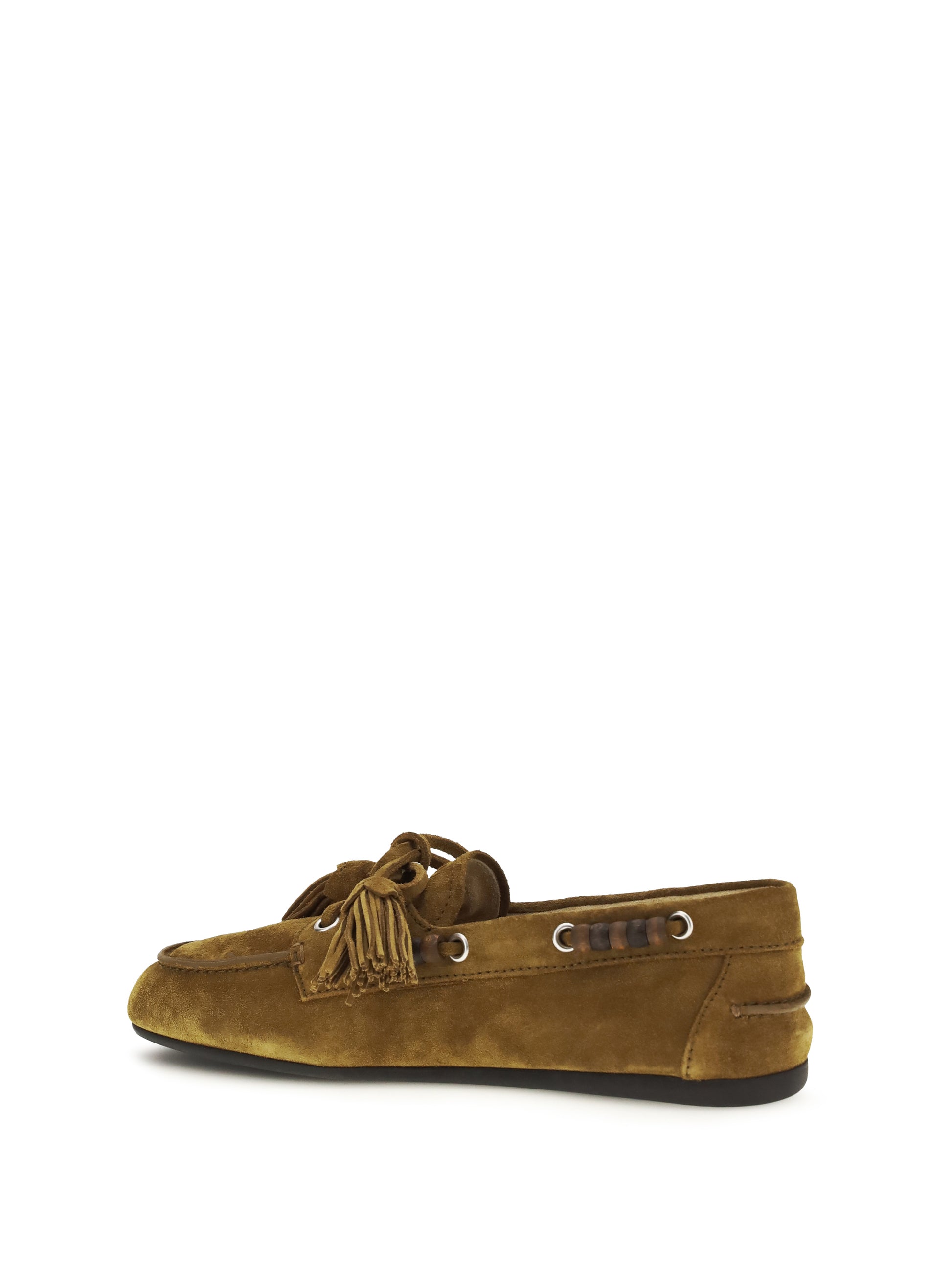 Miu Miu Women Boat Suede Loafers MIU MIU