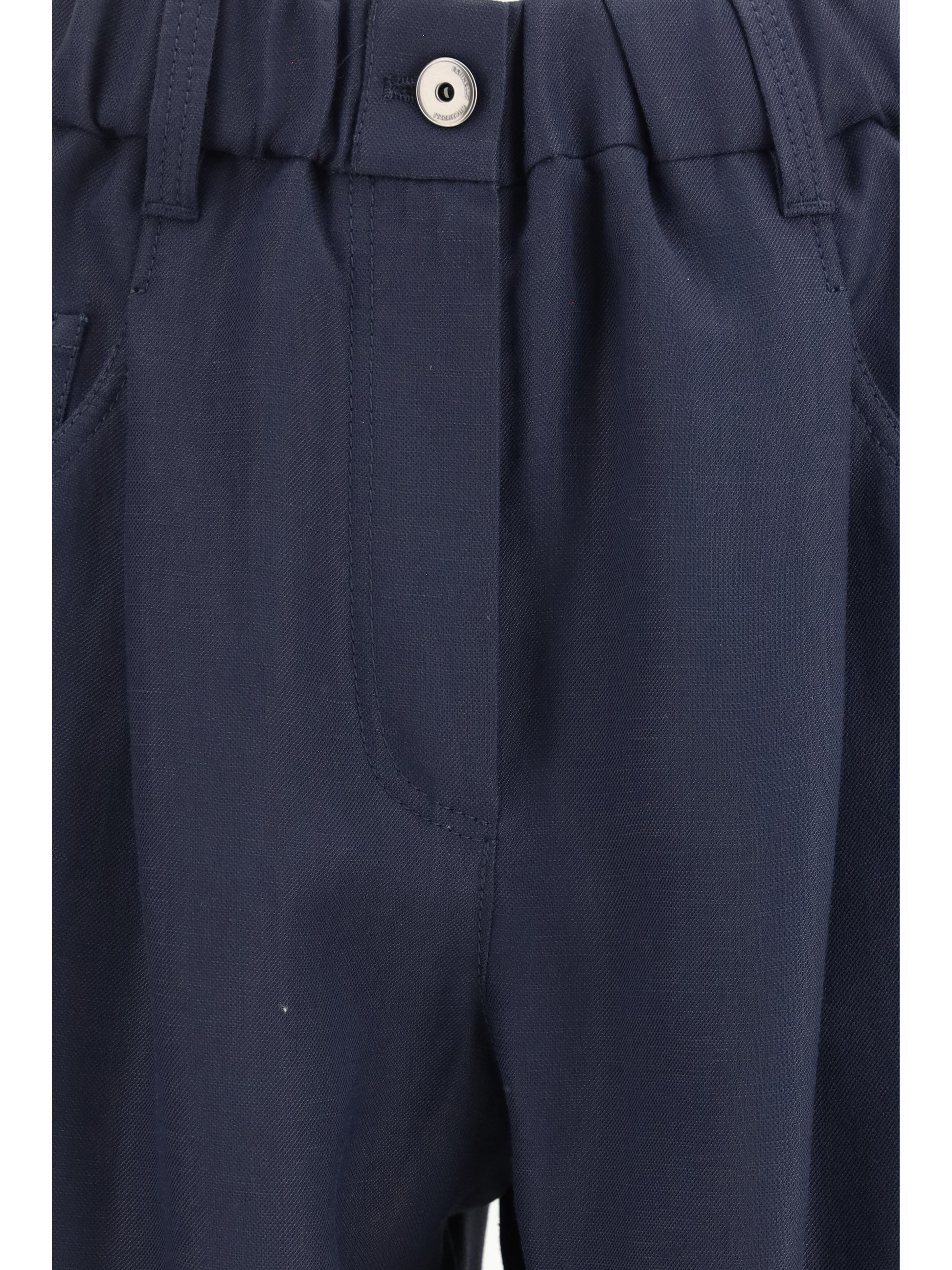 Brunello Cucinelli Women Mixed Linen Pants BRUNELLO CUCINELLI