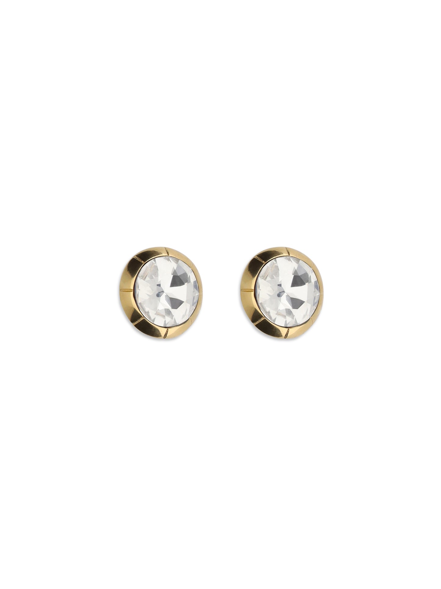 Alessandra Rich Women Round Crystal Clip-On Earrings ALESSANDRA RICH