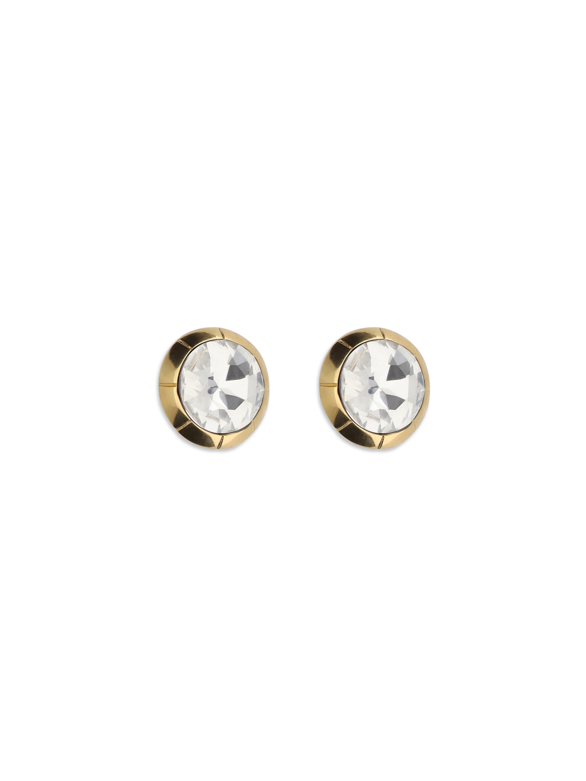 Alessandra Rich Women Round Crystal Clip-On Earrings ALESSANDRA RICH