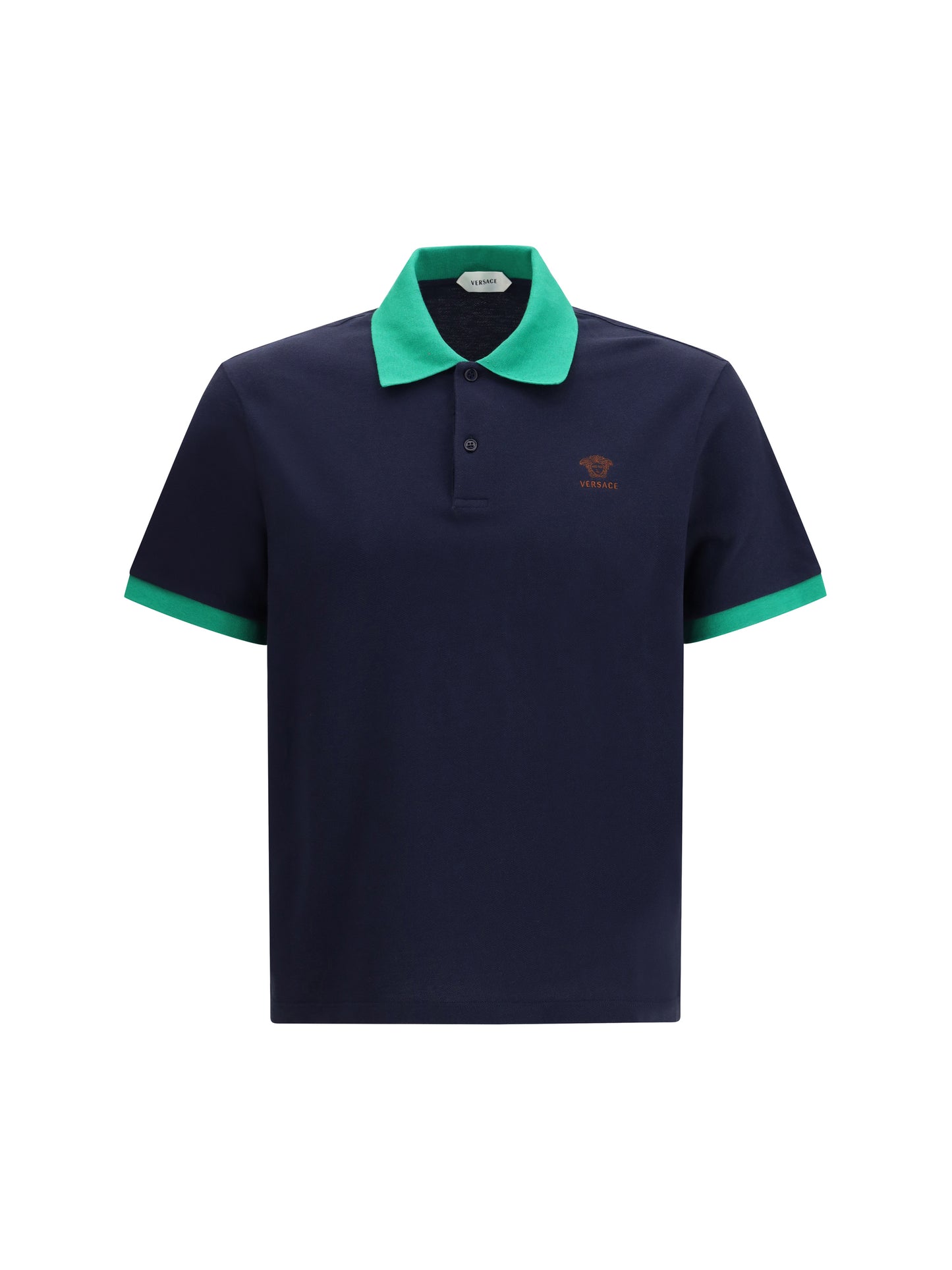 Versace Men Polo In Cotton Piqué With Embroidery VERSACE