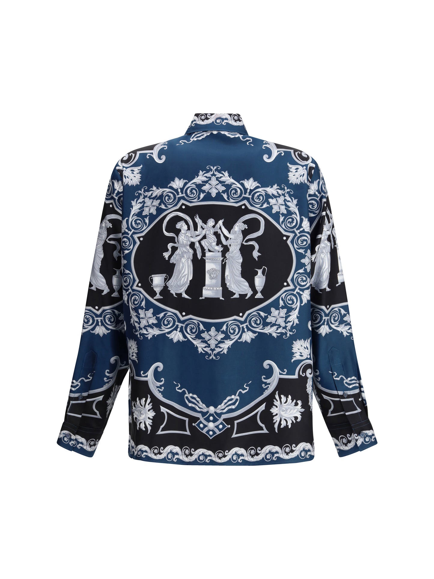 Versace Men Regular-Fit Printed Silk Twill Shirt VERSACE
