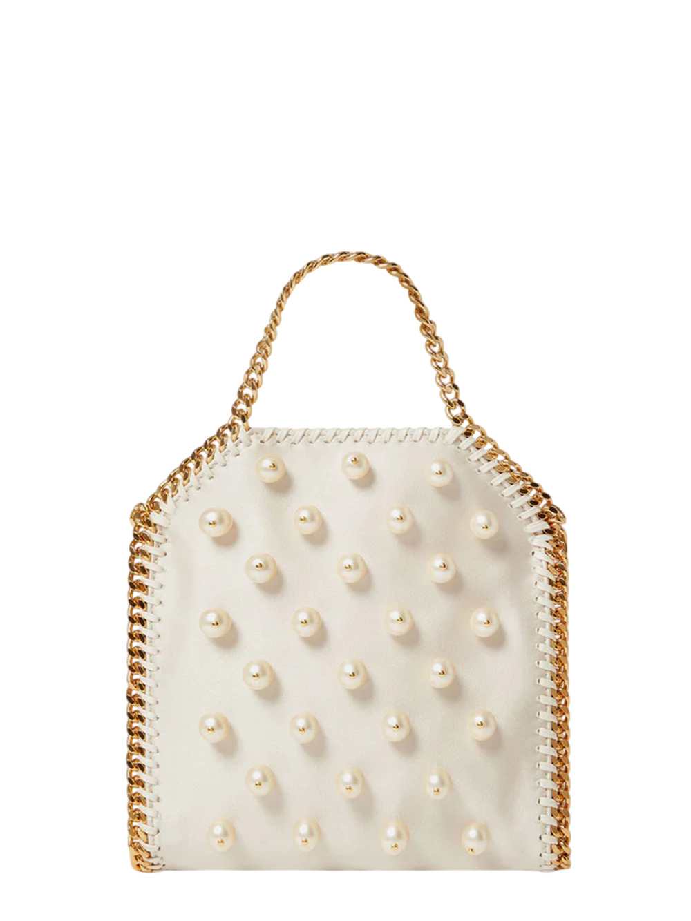 Stella Mccartney Women Falabella Satin Shoulder Bag With Vegan Pearl Detail STELLA MCCARTNEY