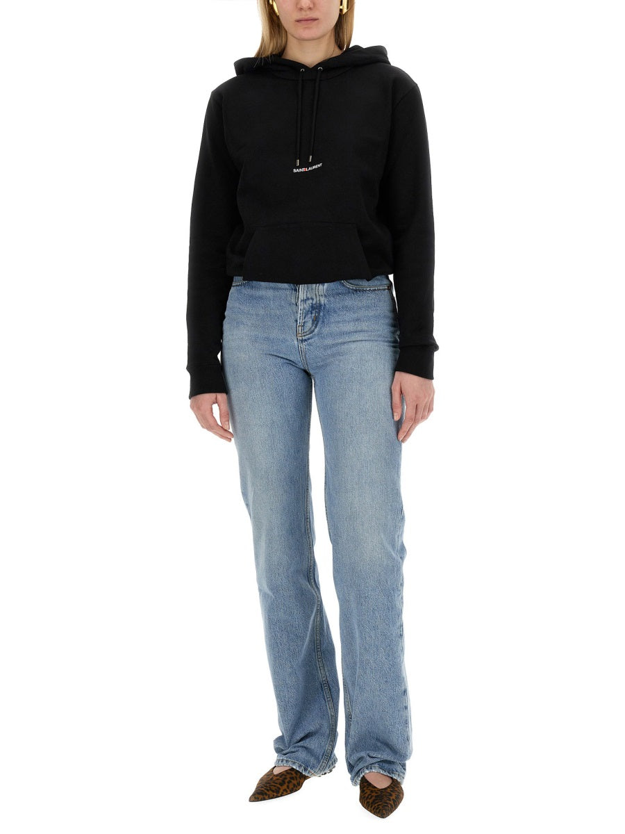 Saint Laurent Women Sweatshirt With Logo Print SAINT LAURENT