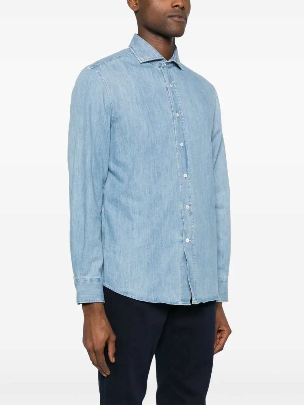 Brunello Cucinelli Men Denim Shirt BRUNELLO CUCINELLI