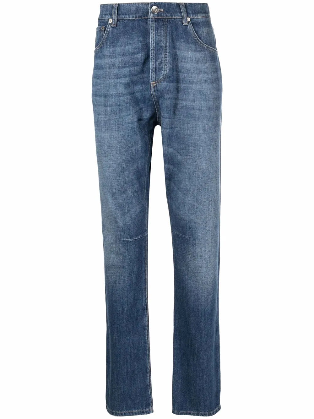 Brunello Cucinelli Men Straight-Leg Jeans With A Faded Effect BRUNELLO CUCINELLI