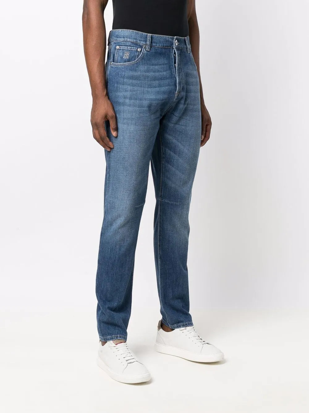 Brunello Cucinelli Men Straight-Leg Jeans With A Faded Effect BRUNELLO CUCINELLI